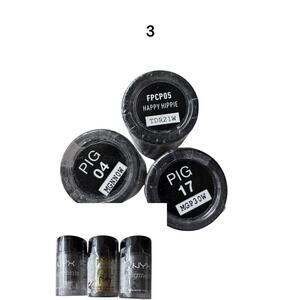 NYX Pigment Trio Shade Names in pictures Discontnd Unopened For Craft/Display